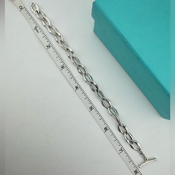 RARE Tiffany & Co. Elsa Peretti Mini Aegean Link Toggle Bracelet Sterling Silver - Picture 6 of 8
